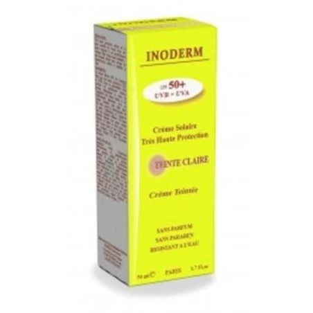 INODERM écran solaire teinté claire spf 50+ (50ml)