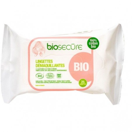 BIO SECURE lingettes démaquillantes 25 unités