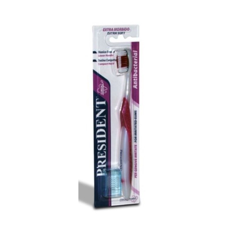 PRESIDENT ANTIBACTERIAL brosse à dents extra-souple