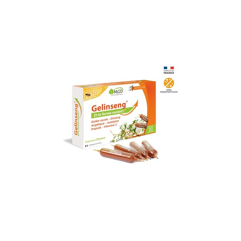 MGD GELINSENG boite 20 ampoules