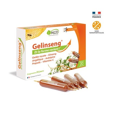 MGD GELINSENG boite 20 ampoules