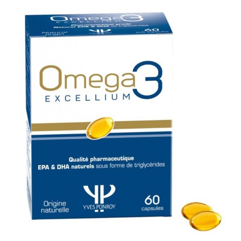 YVES PONROY oméga 3 excellium boite 60 capsules