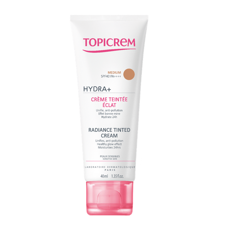 TOPICREM HYDRA+  crème teintée éclat MEDIUM spf 40 (40ml)