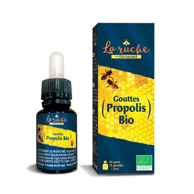 DIETAROMA LA RUCHE propolis gouttes BIO 15 ml