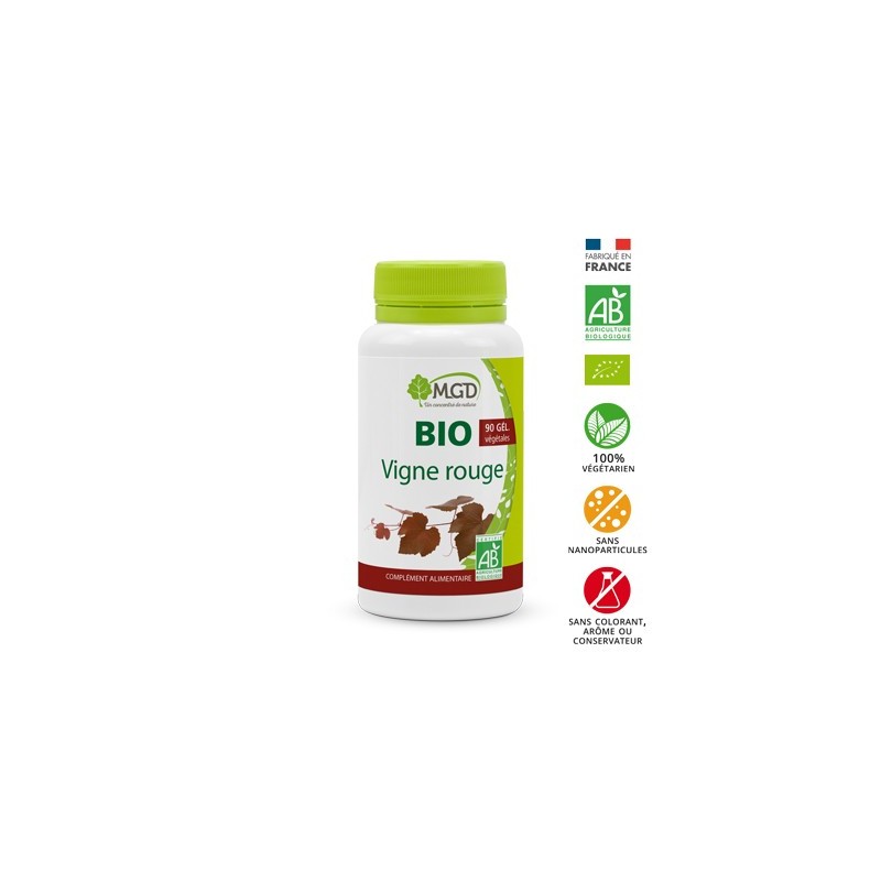 MGD bio vigne rouge boite 90 gélules