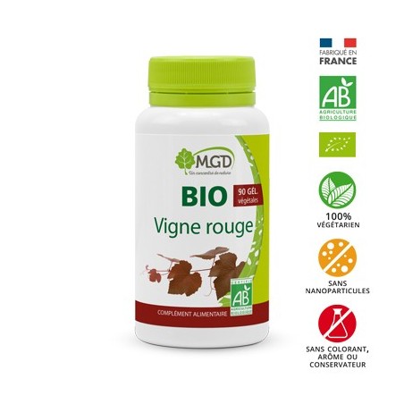 MGD bio vigne rouge boite 90 gélules