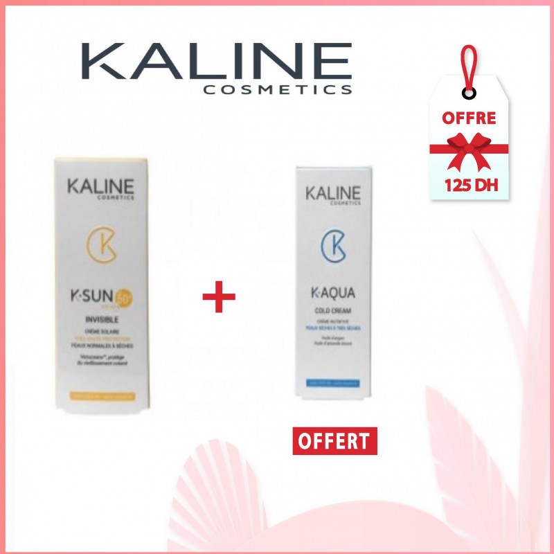 KALINE PACK K-SUN ECRAN INVISIBLE + K-AQUA SOIN HYDRATANT 50ML