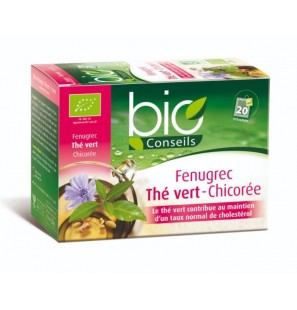 BIO CONSEILS FENUGREC THE VERT CHICOREE infusion | 20 sachets