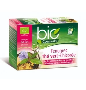 BIO CONSEILS FENUGREC THE VERT CHICOREE infusion boite 20