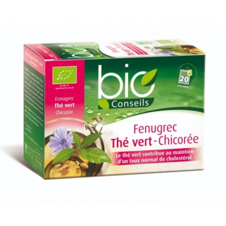 BIO CONSEILS FENUGREC THE VERT CHICOREE infusion boite 20