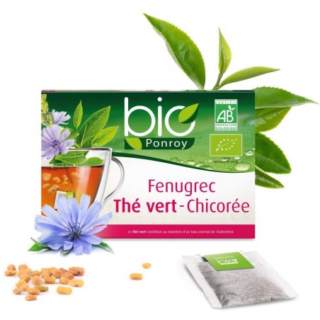 BIO CONSEILS FENUGREC THE VERT CHICOREE infusion | 20 sachets