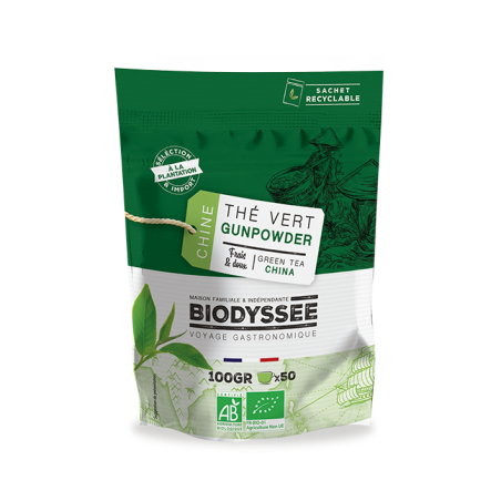 BIODYSSEE Thé Vert Gunpowder de Chine 100g