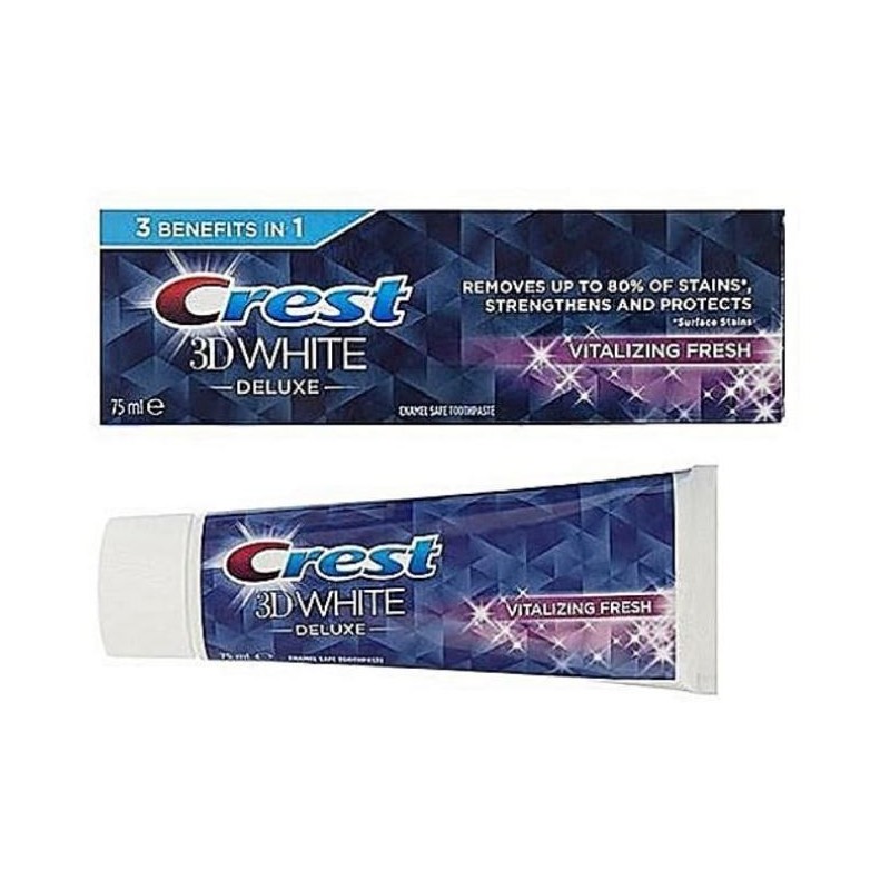 ORAL-B CREST 3D WHITE DELUXE dentifrice 3 en 1 (75ml)