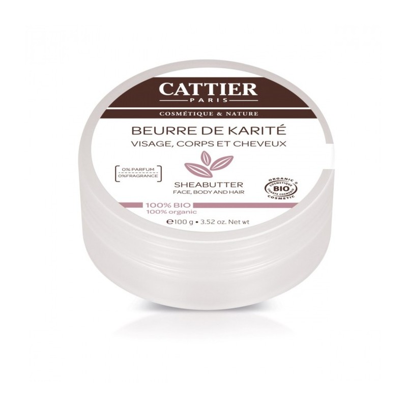 CATTIER beurre de karité 100% BIO 100G