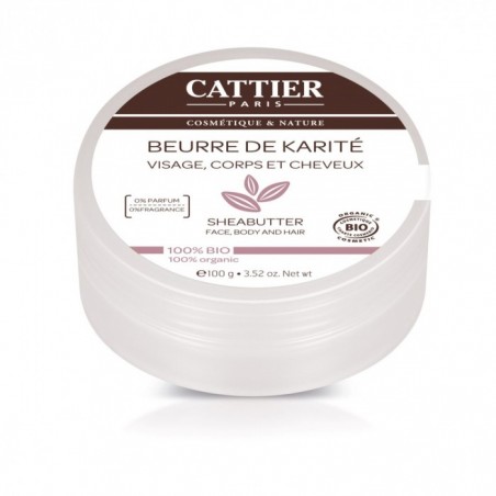 CATTIER beurre de karité 100% BIO 100G