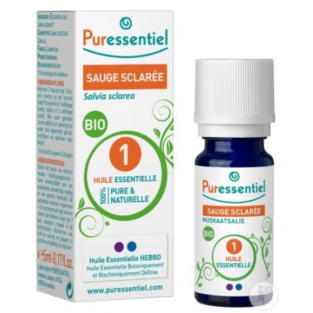 PURESSENTIEL SAUGE SCLAREE huile essentielle BIO 5 ml