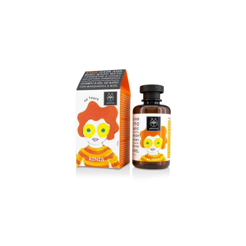 APIVITA KIDS MANDARINE ET MIEL gel corps et cheveux 250 ml