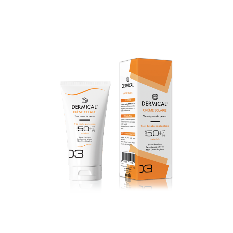 DERMICAL crème solaire invisible spf 50+  (50ml)
