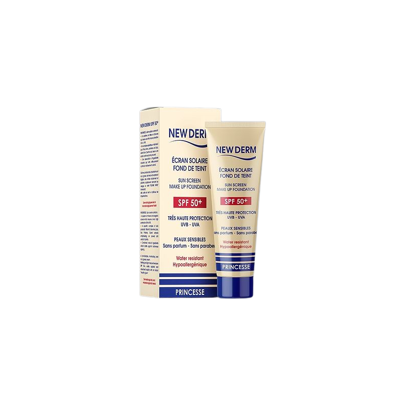 NEW DERM écran solaire teintée Princesse spf 50+ | 50 ml NEW DERM écran solaire teintée Princesse spf 50+ | 50 ml