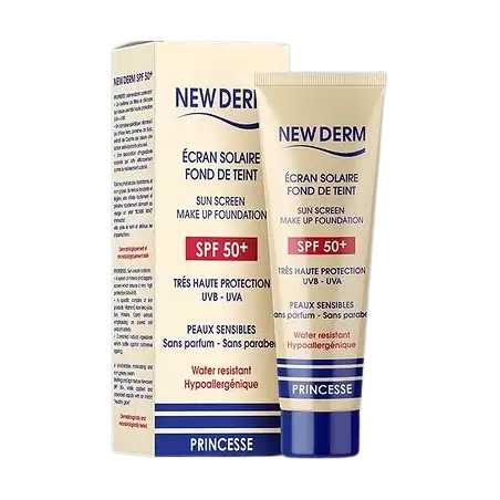 NEW DERM écran solaire teintée Princesse spf 50+ | 50 ml