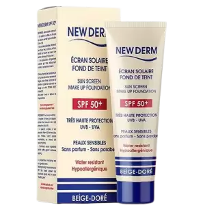 NEW DERM écran solaire teintée Beige Dorée spf 50+ | 50 ml
