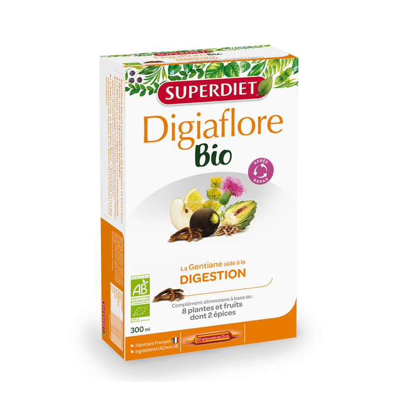 SUPER DIET DIGIAFLORE BIO boite 20 ampoules