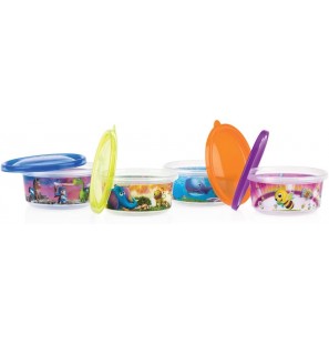 NUBY lot de 6 bols 300ml avec couvercle +3 mois Réf: ID94043