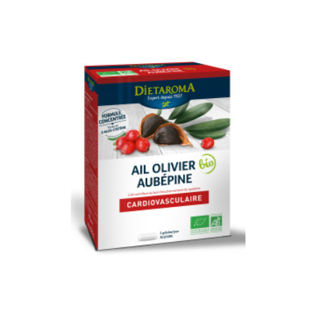 DIETAROMA AIL OLIVIER AUBEPINE boite 60 gélules