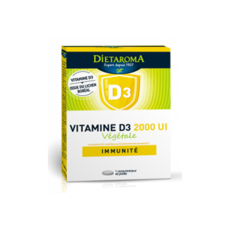 DIETAROMA VITAMINE D3 Végétale 2000UI boite 40 comprimés