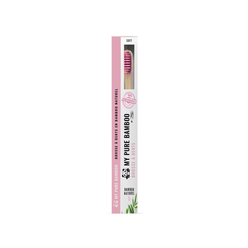 DENTI SMILE MY PURE BAMBOO brosse à dents ROSE DENTI SMILE MY PURE BAMBOO brosse à dents ROSE