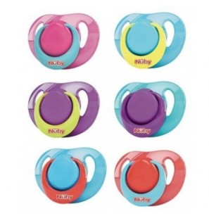 NUBY Sucette en silicone classique orthodentique avec picots de massage 0-6m Réf: ID92990SOS