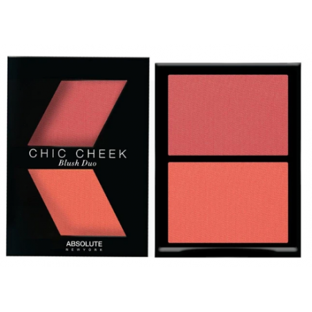 ABSOLUTE NEW YORK chic cheek blush duo Pure Pink/Papaya