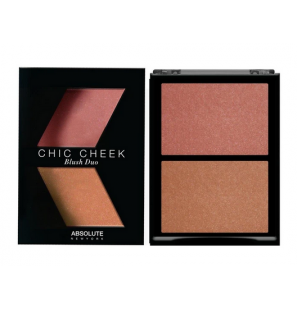 ABSOLUTE NEW YORK chic cheek blush duo pink champange & havana honey