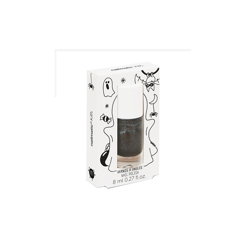 NAILMATIC Vernis enfant CASPER – Noir paillettes