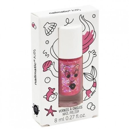 NAILMATIC Vernis enfant base eau SISSI – rose paillette