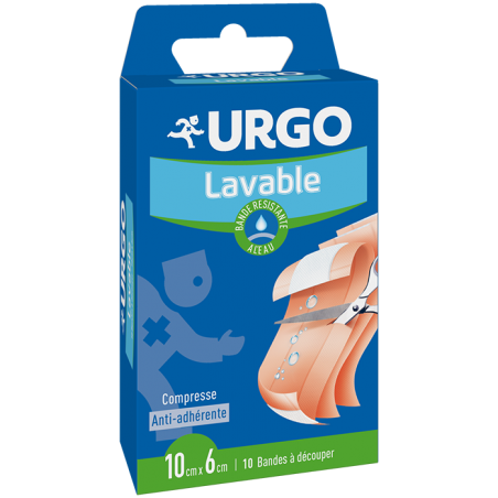 URGO Lavable 10 bandes à découper 10cm X 6cm