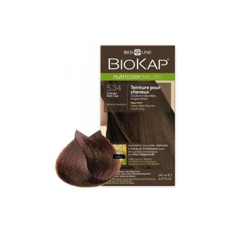 Biokap Nutricolor Delicato 5.34 Châtain Miel Clair, 140 ml