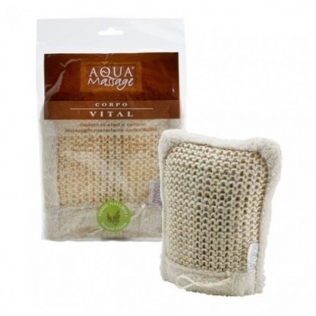 AQUA MASSAGE  gant de bain anti cellulite en sisal et coton