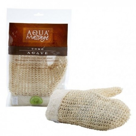 AQUA MASSAGE  gant de massage exfoliant en sisal et fibre aloès