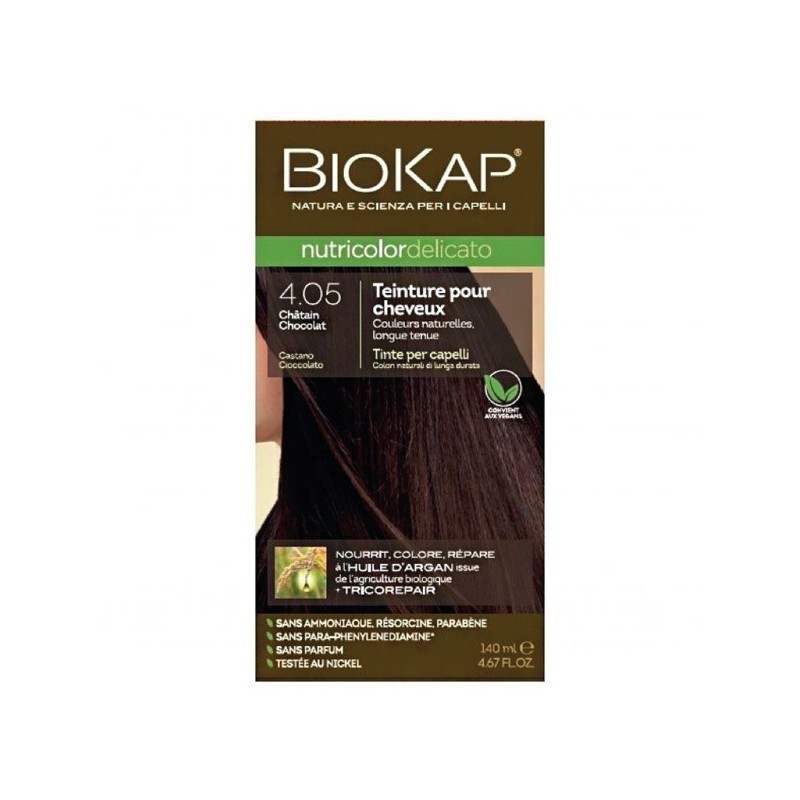 BIOKAP –Nutricolor Delicato 4.05 Châtain Chocolat 140ml