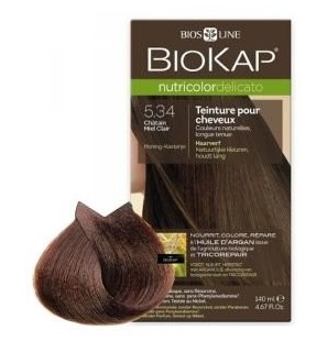 BIOKAP – Nutricolor Delicato 5.34 Châtain Miel Clair, 140 ml