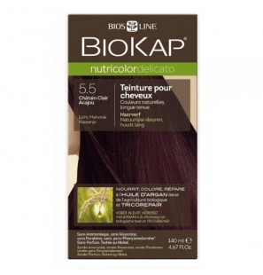 BIOKAP – Nutricolor Delicato 5.5 Châtain Clair Acajou, 140 ml