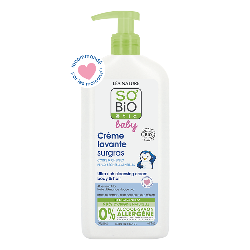 SO'BIO ETIC BABY crème lavante surgras | 500 ml