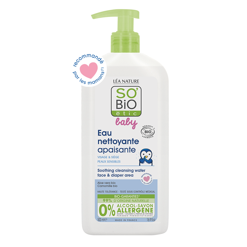 SO'BIO ETIC BABY eau nettoyante apaisante | 500 ml