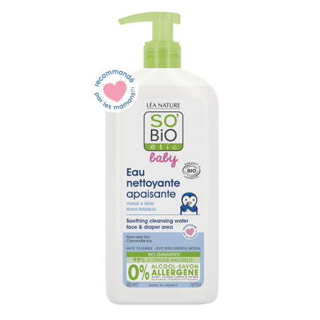 SO'BIO ETIC BABY eau nettoyante apaisante | 500 ml