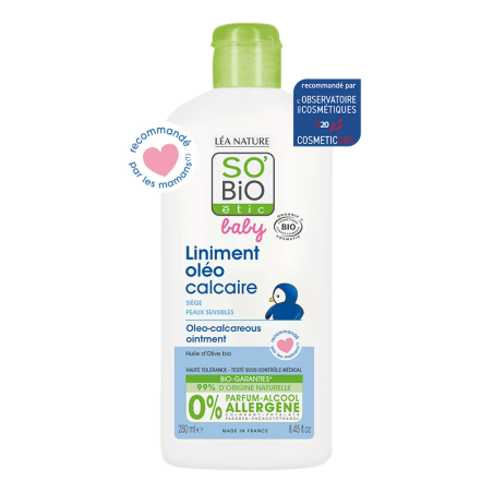 SO'BIO ETIC BABY liniment oléo calcaire BIO | 250 ml