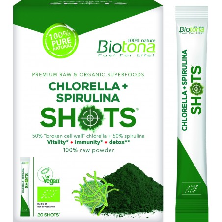 BIOTONA CHLORELLA + SPIRULINE SHOT 1 unité