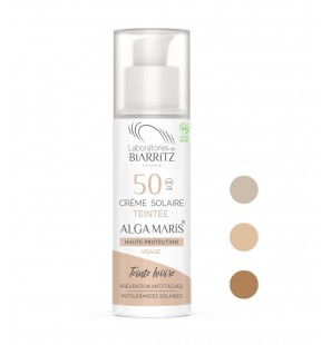 BIARRITZ ALGAMARIS crème solaire Teinté BEIGE spf 30 | 50 ml