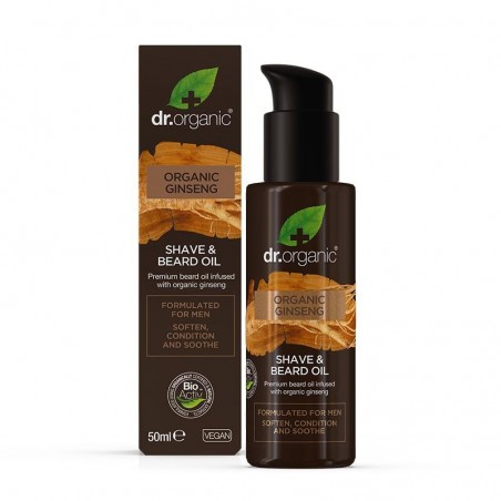 DR ORGANIC GINSENG huile de rasage & barbe HOMME 50 ml