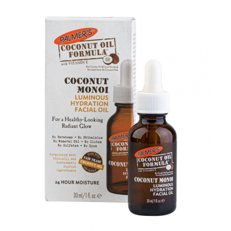 PALMER'S COCONUT MONOI huile hydratation lumineuse Visage 30 ml